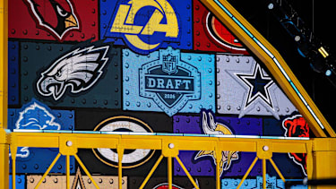 Bildschirm vom Draft 2026 in Pittsburgh.