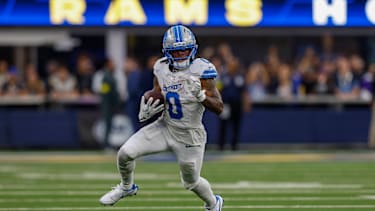 Jahmyr Gibbs von den Detroit Lions in einem NFL-SPiel