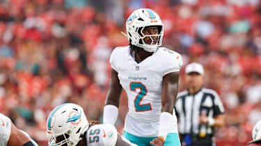 Malik Willis in einem NFLSpiel für die Miami Dolphins