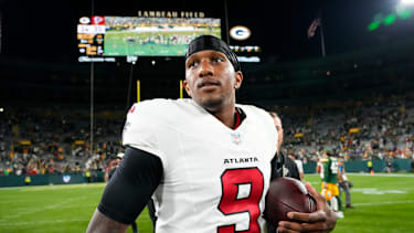 Michael Penix Jr. in einem NFL-Spiel für die Atlanta Falcons