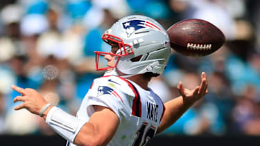 Drake Maye in einem NFL-Spiel für die New England Patriots