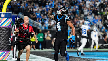 Tetairoa McMillan in einem NFL-Spiel für die Carolina Panthers