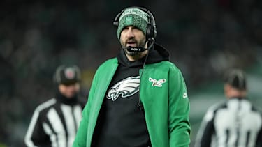 Nick Sirianni in einem NFL-Spiel der Philadelphia Eagleas.