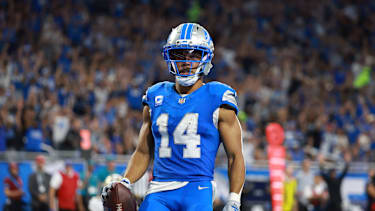 Amon-Ra St. Brown in einem NFL-Spiel für die Detroit Lions